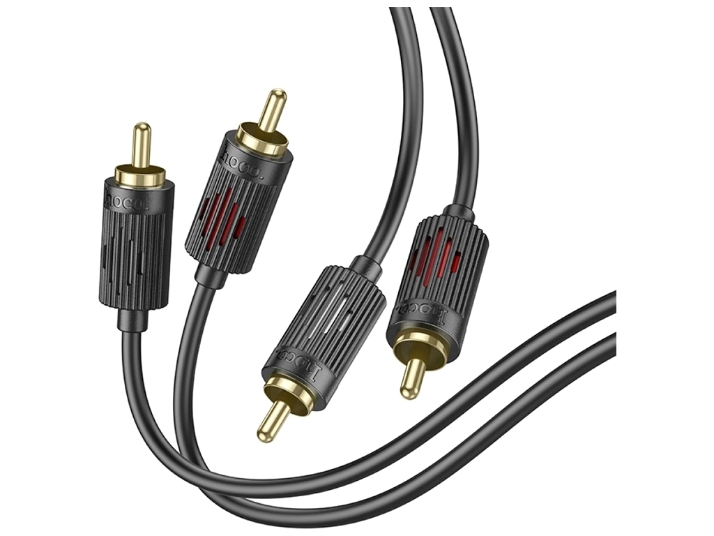 Кабель Aux Hoco UPA29 dual RCA to dual RCA 1.5m Цвет Черный