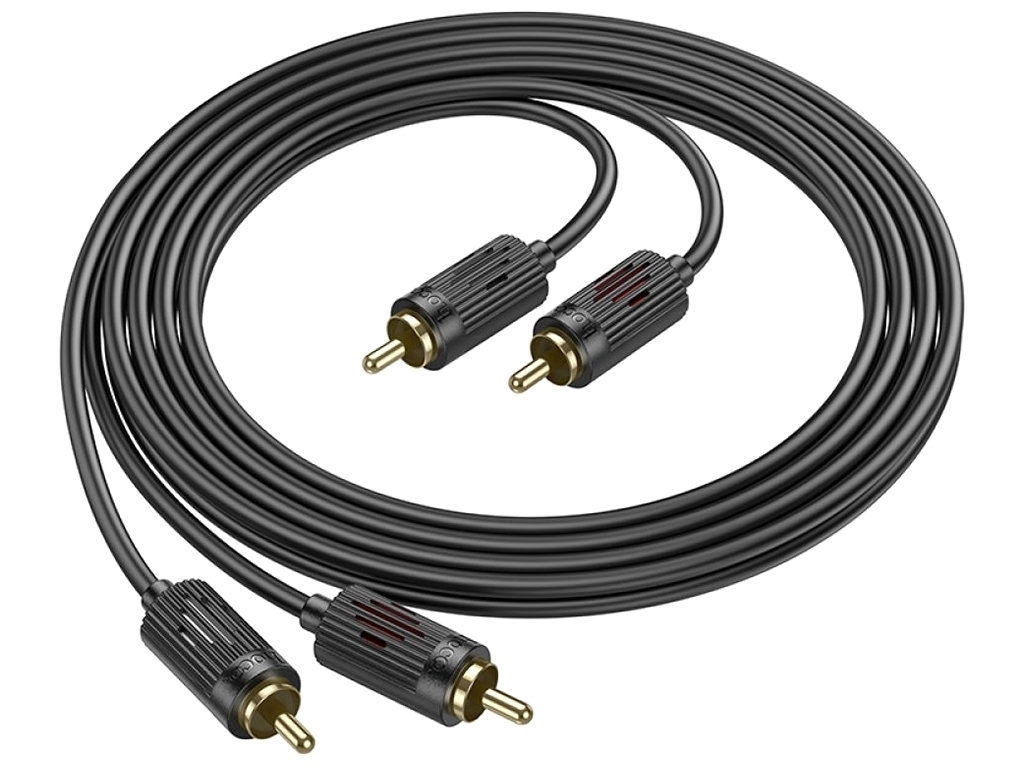 Кабель Aux Hoco UPA29 dual RCA to dual RCA 1.5m Цвет Черный