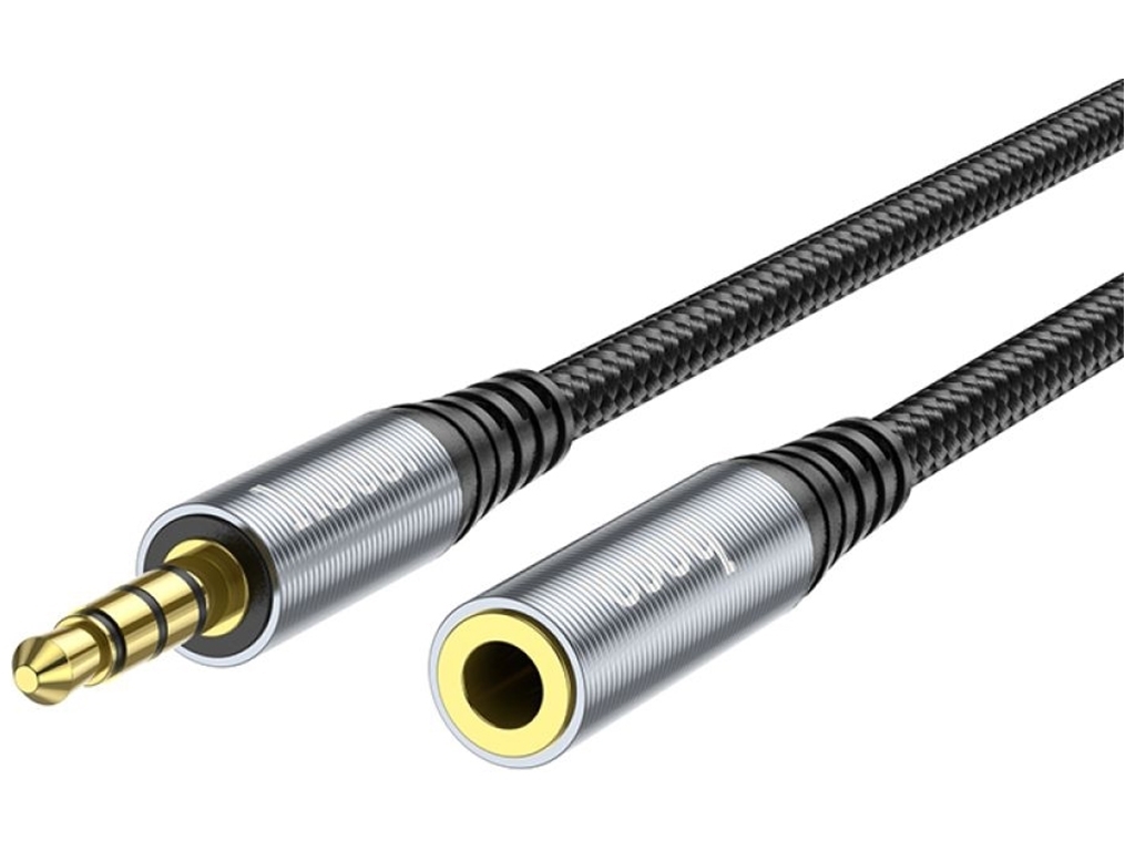 Кабель Aux Hoco UPA20 3.5 audio extension cable Цвет Cерый