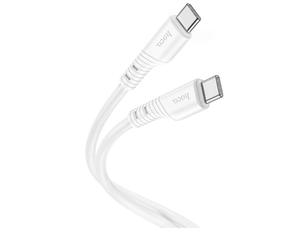 Кабель USB Hoco X97 Crystal color 60W Silicone Type C to Type C, Белый