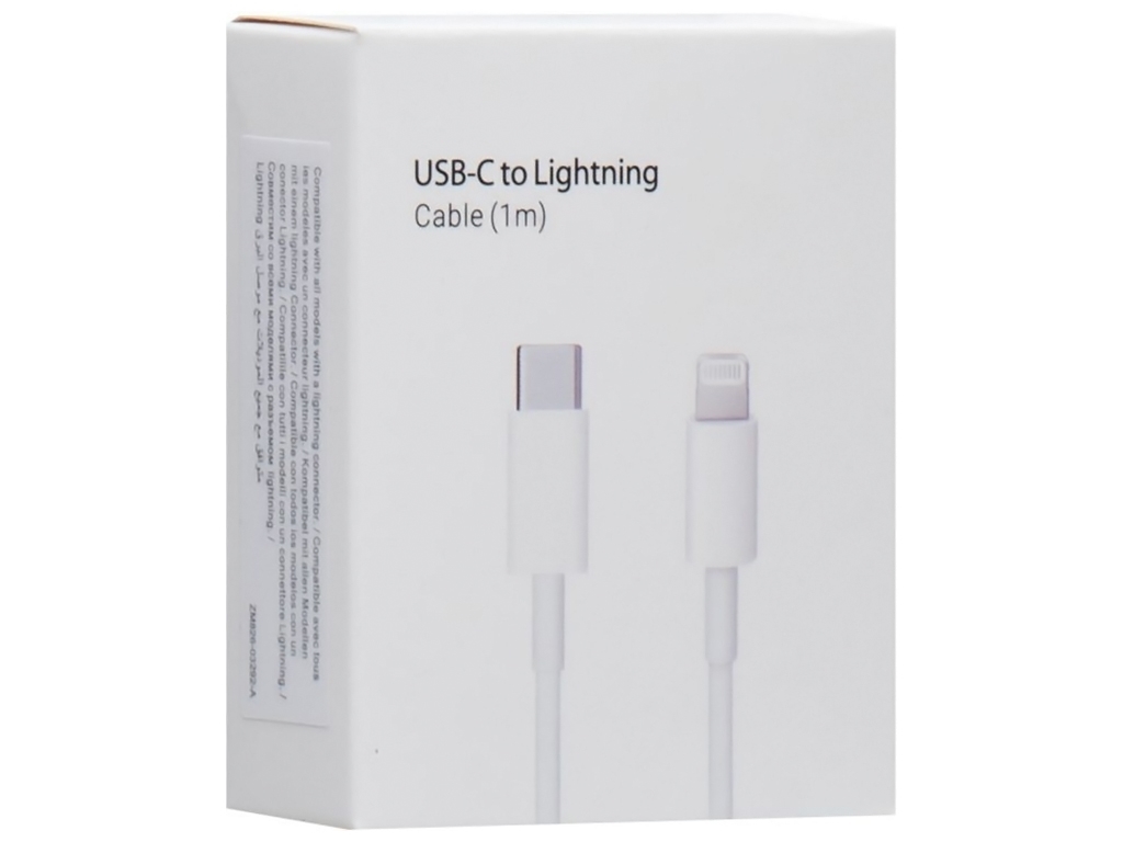 Кабель USB Cable Onyx Кабель USB-C to Lightning No Logo, Белый