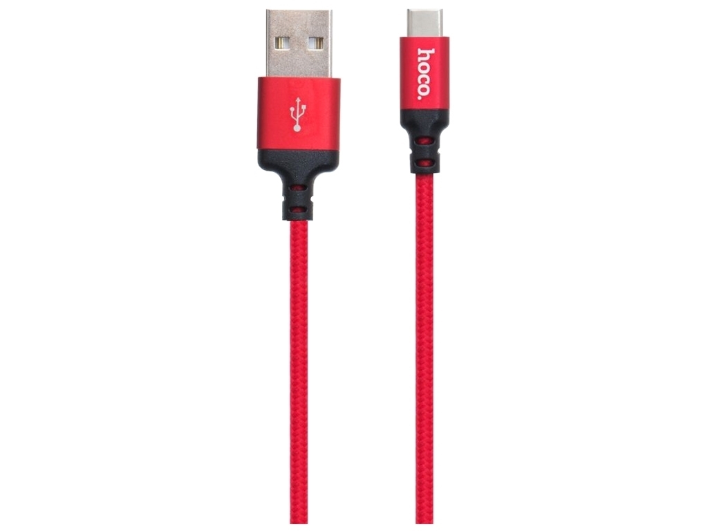Кабель USB Hoco X14 Times Speed Type-C Колір Червоно-Чорний