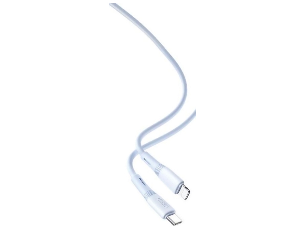 Кабель USB XO NB-Q226A 27W Silicone two-color TYPE-C to Lightning, Голубой