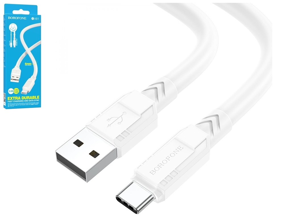 Кабель USB Borofone BX81 Type-C, Білий
