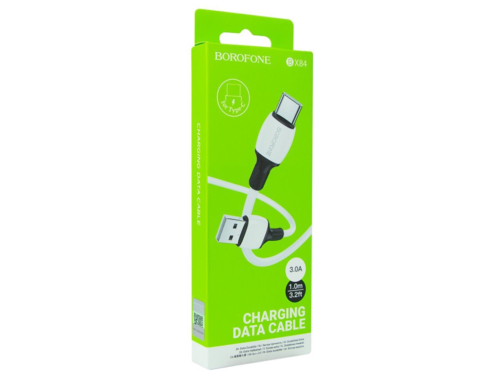 Кабель USB Borofone BX84 Type-C 3A, Білий