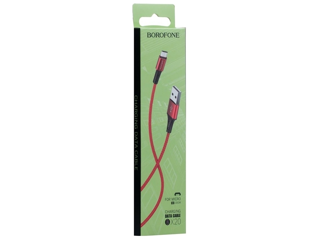 Кабель USB Borofone BX20 Micro Мятая упаковка, Красный