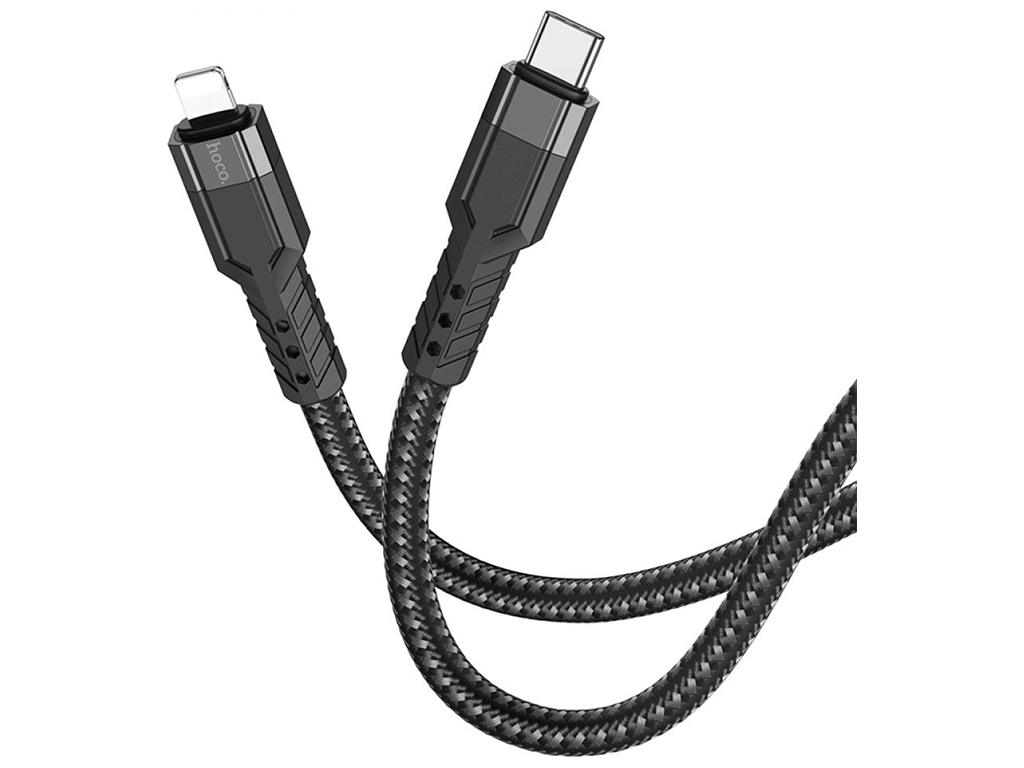 Кабель USB Hoco U110 PD Type-C to Lightning 1.2m, Чорний