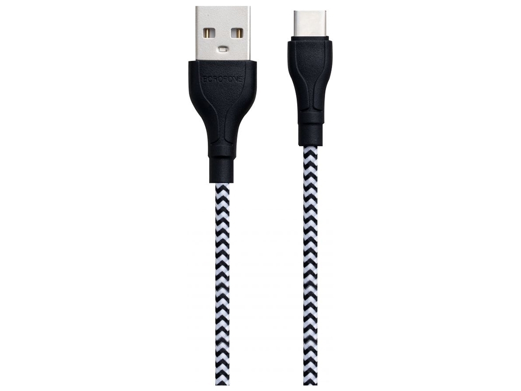 Кабель USB Borofone BX39 Beneficial Type-C, Чорно-Бiлий