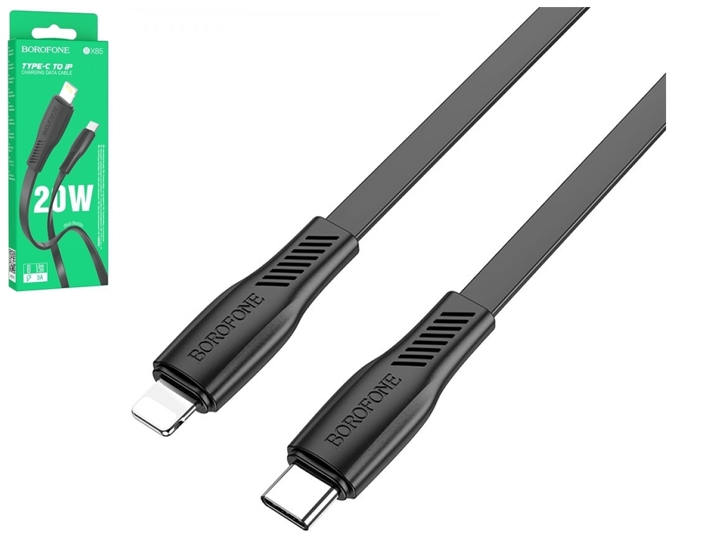 Кабель USB Borofone BX85 PD20W Type C to Lightning, Чёрный