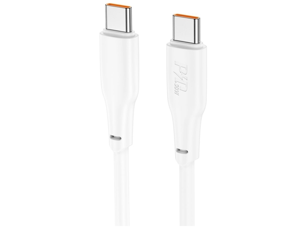 Кабель USB Hoco X93 Force 60W Type-C to Type-C 2M Колір Бiлий