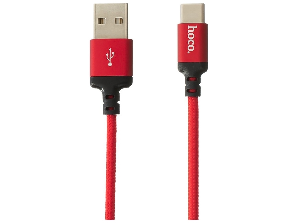 Кабель USB Hoco X14 Times Speed Type-C 2m Цвет Красно-Чёрный