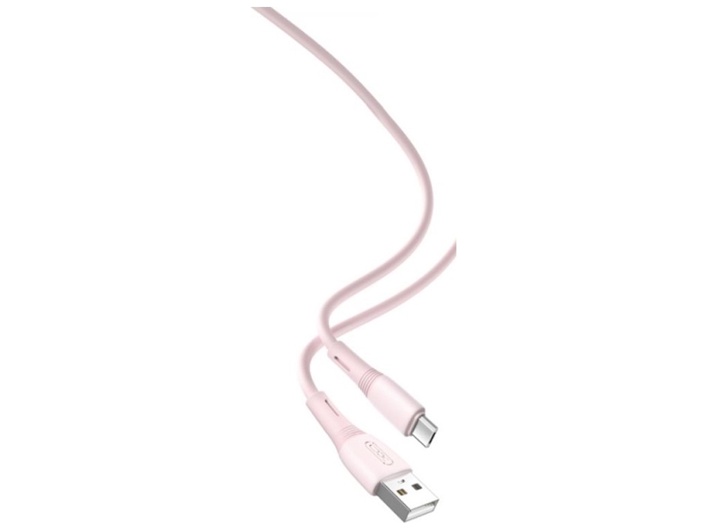 Кабель USB XO NB225 Silicone two-color Type C Цвет Розовый