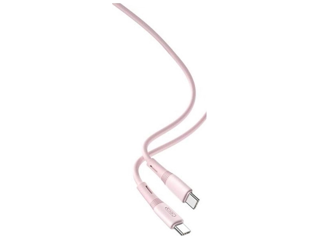 Кабель USB XO NB-Q226B 60W Silicone two-color Type-C to Type-C Цвет Розовый
