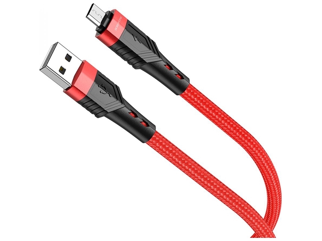 Кабель USB Borofone BU35 Micro 1,2m, Червоний
