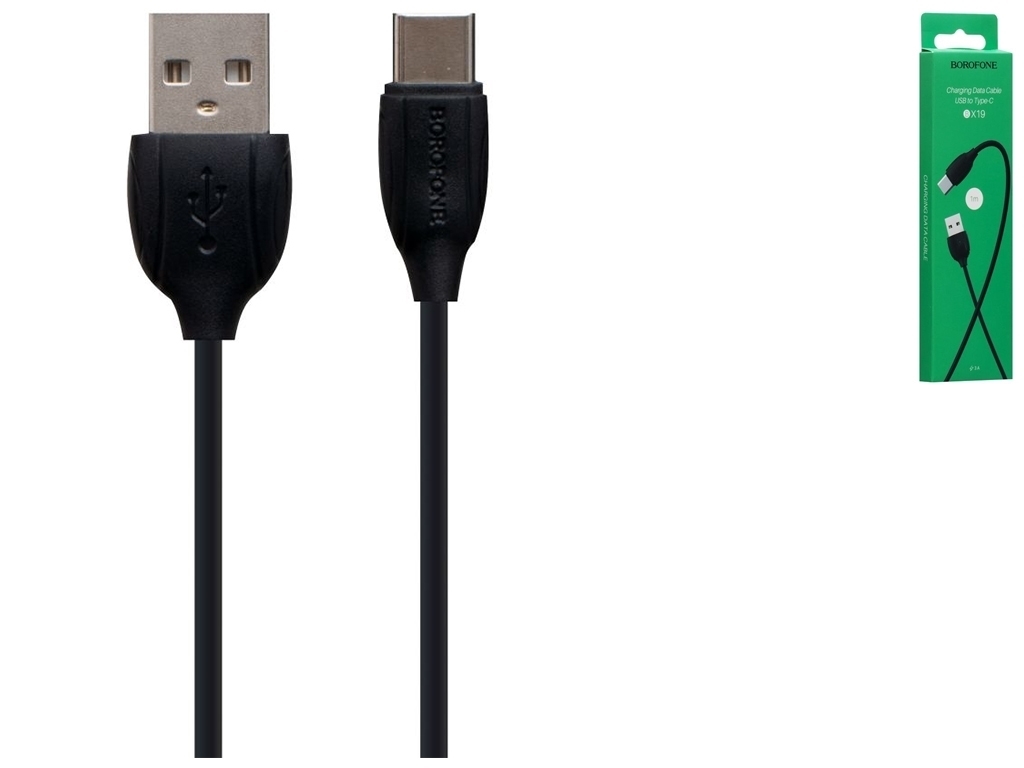 Кабель USB Borofone BX19 Benefit Type-C, Чорний