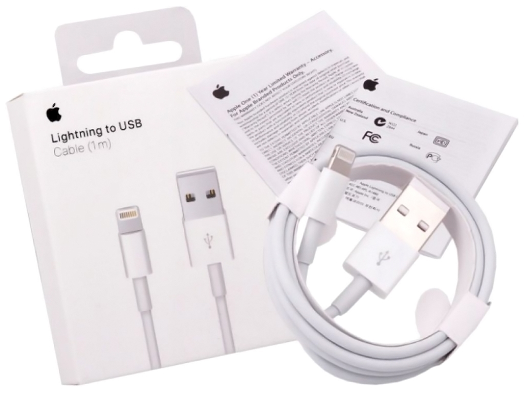 Кабель USB Apple Lightning 1m 1:1 Колір Білий