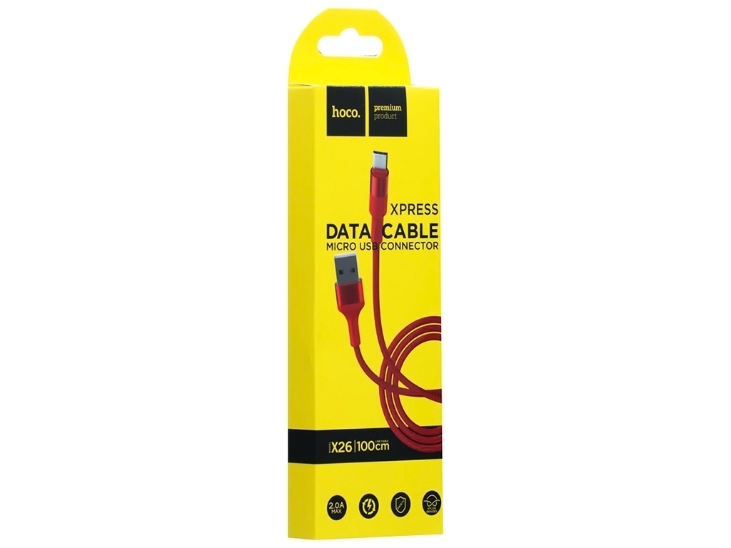 Кабель USB Hoco X26 Xpress Charging Micro, Красный