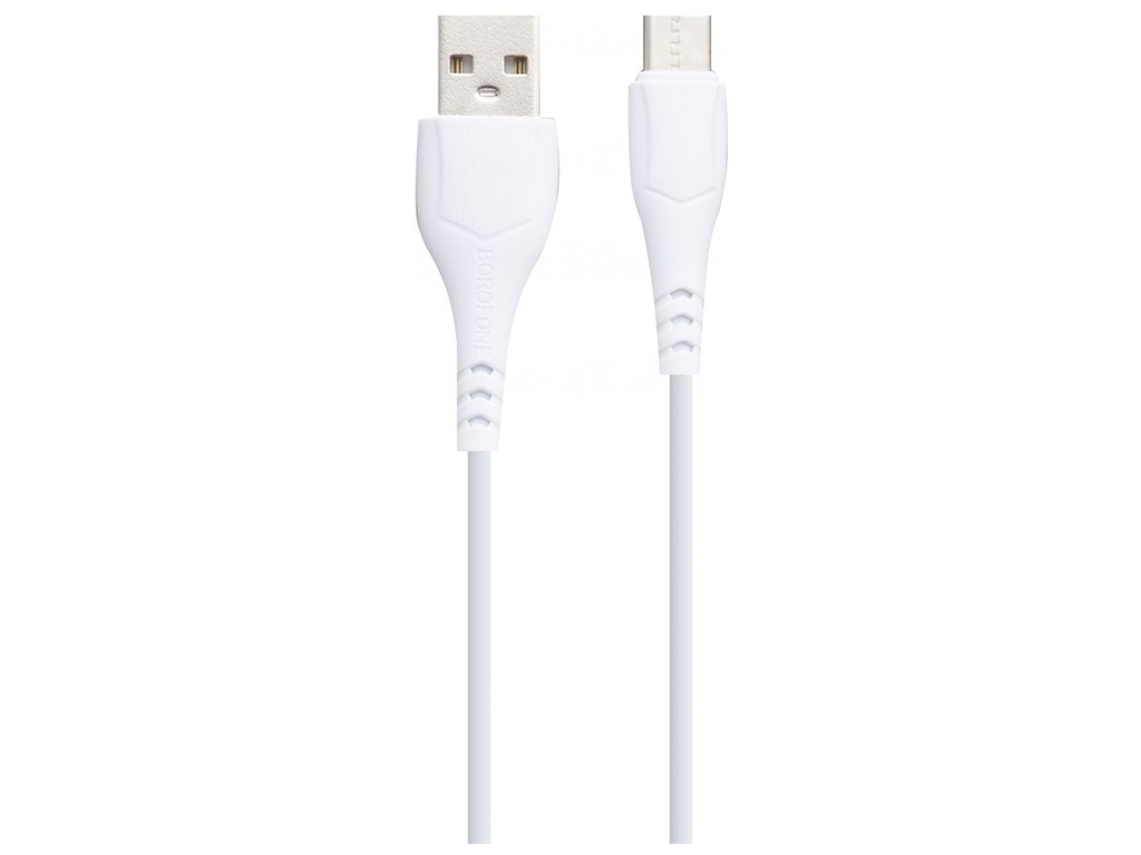 Кабель USB Borofone BX37 Wieldy Micro, Бiлий