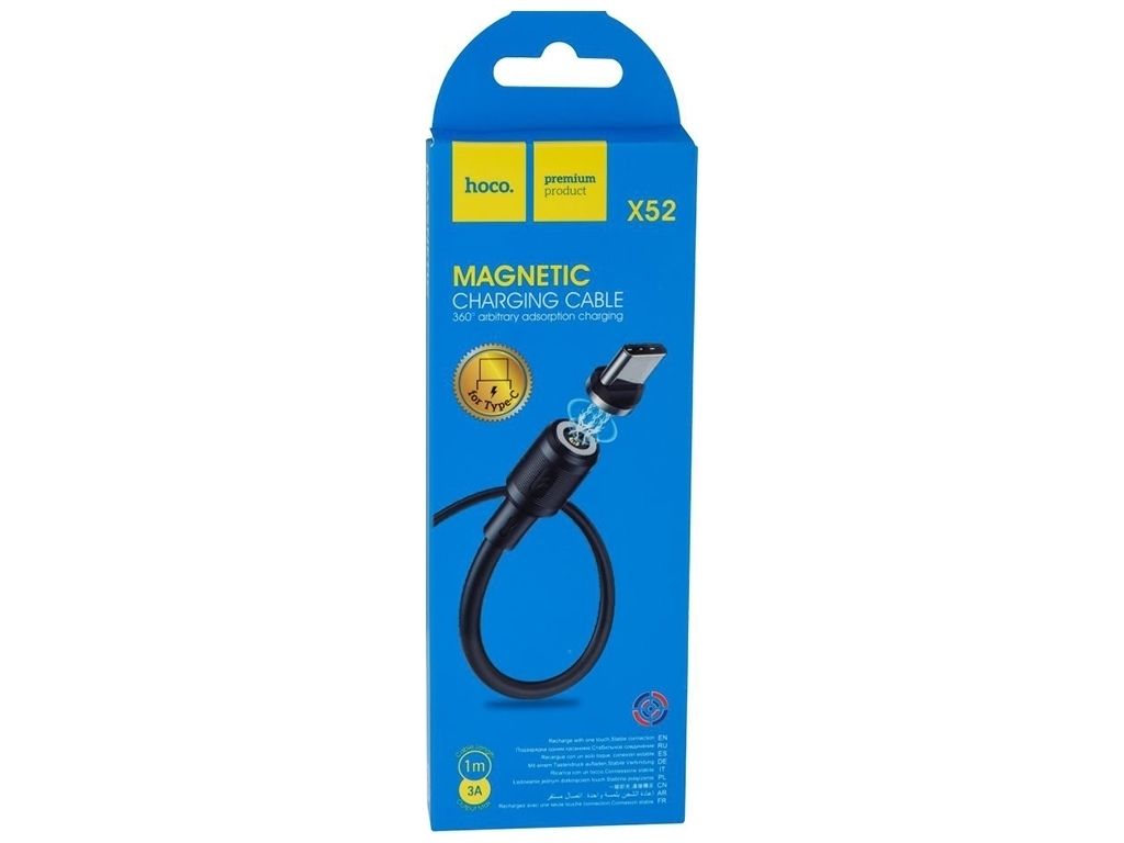 Кабель USB Hoco X52 Sereno magnetic Type-C Колір Чорний