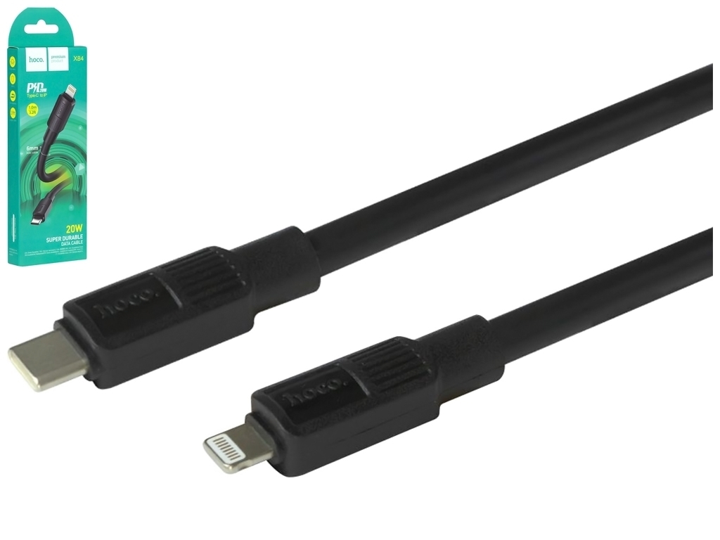 Кабель USB Hoco X84 PD Type-C to Lightning, Чёрный