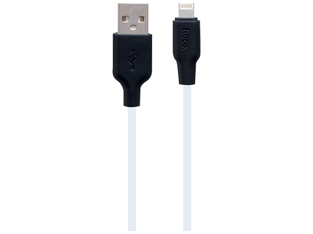 Кабель USB Hoco X21 Plus Silicone Lightning 2m Цвет Чёрно-Белый