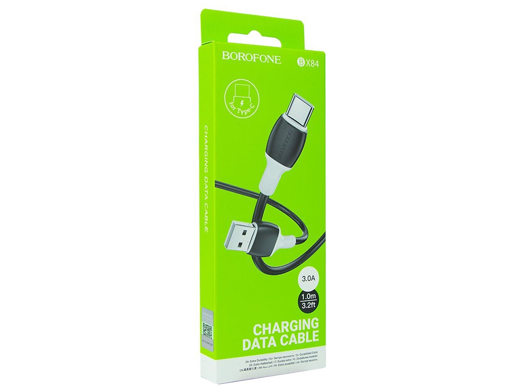 Кабель USB Borofone BX84 Type-C 3A, Чорний