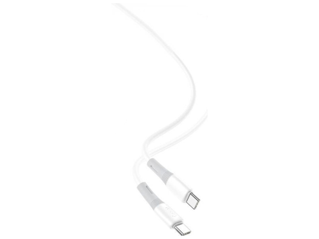 Кабель USB XO NB-Q226B 60W Silicone two-color Type-C to Type-C Цвет Белый