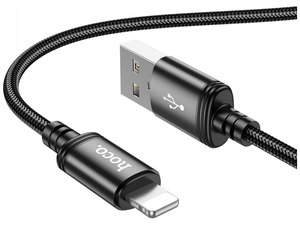 Кабель USB Hoco X89 Wind Lightning 2.4A Колір Чорний