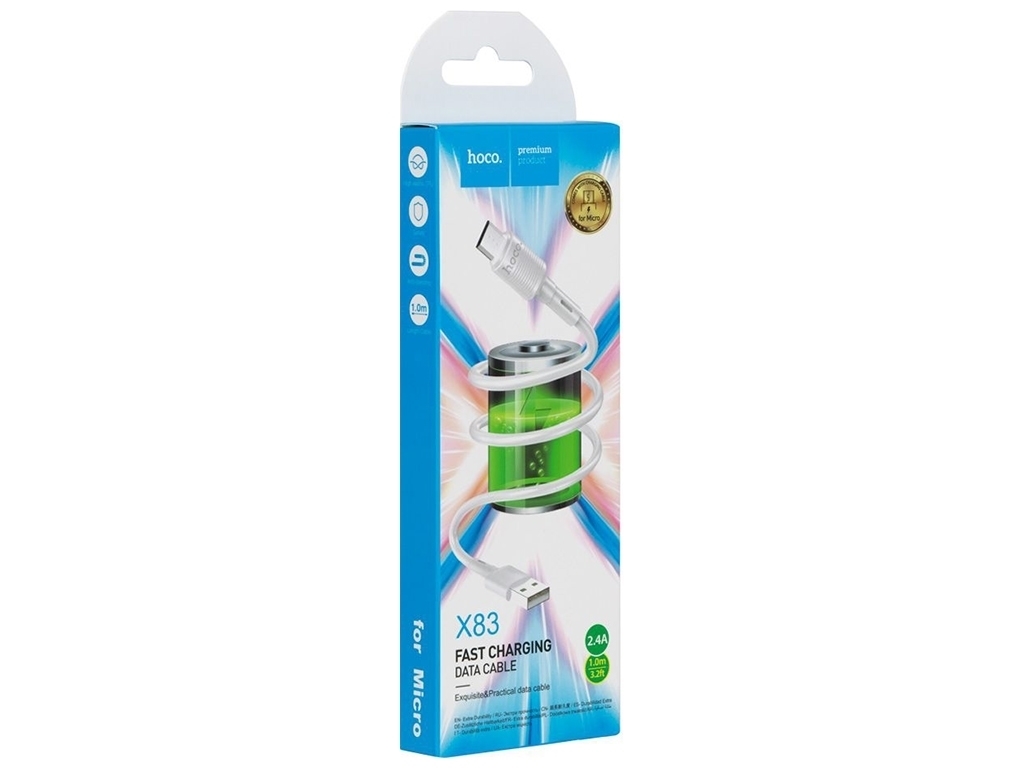 Кабель USB Hoco X83 Micro Цвет Белый