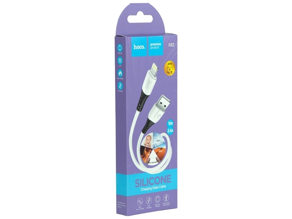 Кабель USB Hoco X82 Lightning Колір Білий