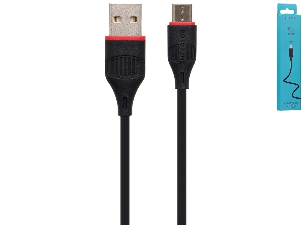 Кабель USB Borofone BX17 Micro, Чорний