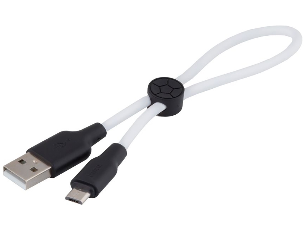 Кабель USB Hoco X21 Plus Silicone Micro 0.25m Цвет Чёрно-Белый