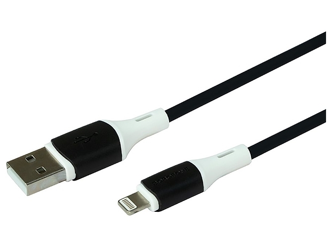 Кабель USB Borofone BX79 Silicone Lightning 2.4A, Чорний