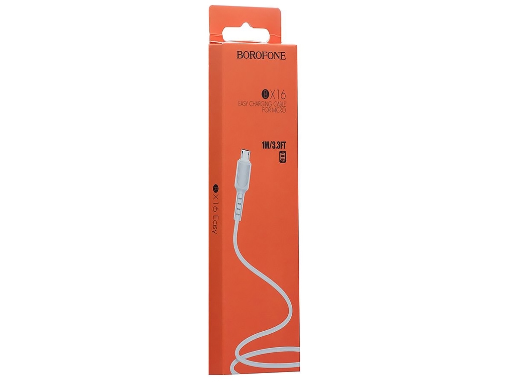 Кабель USB Borofone BX16 Micro, Білий