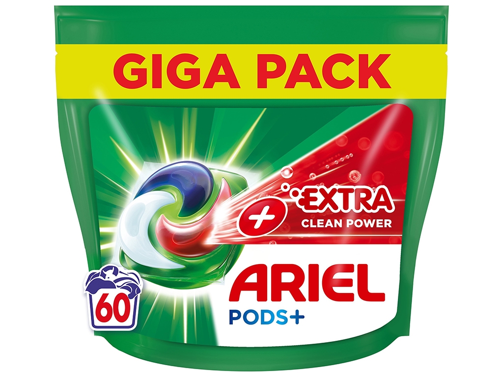 Капсули для прання Ariel Pods+ Екстрасила очищення, 60шт