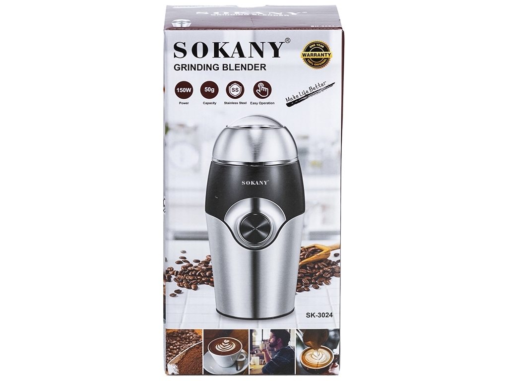 Кофемолка Sokany, 50г, 150W