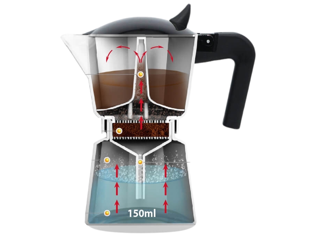 Кофеварка Maestro Espresso Moka, алюминиевая, 150мл