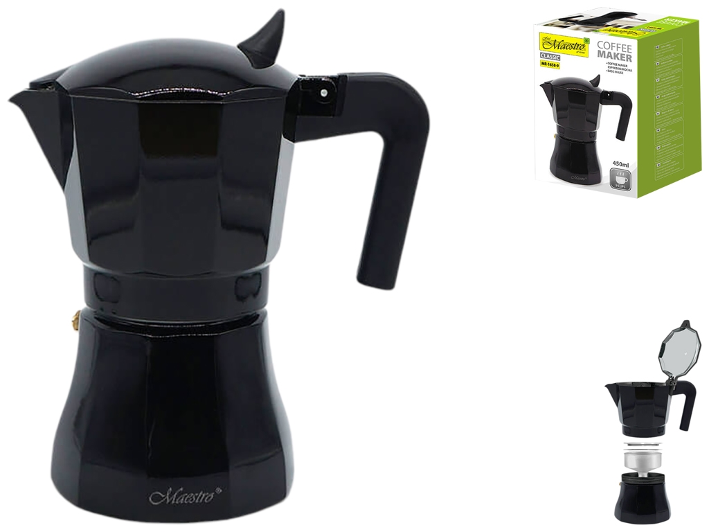 Кофеварка Maestro Espresso Moka, алюминиевая, 450мл