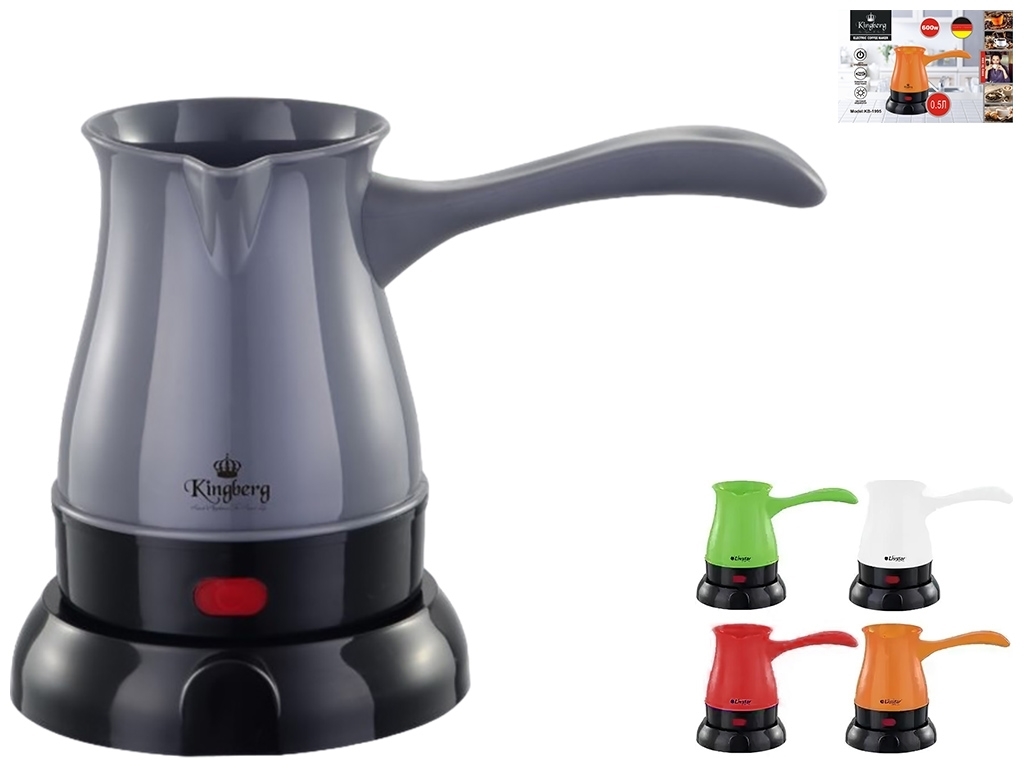 Кофеварка - турка электрическая, 600Вт, 0,5л, 4 цвета (цена за 1шт)