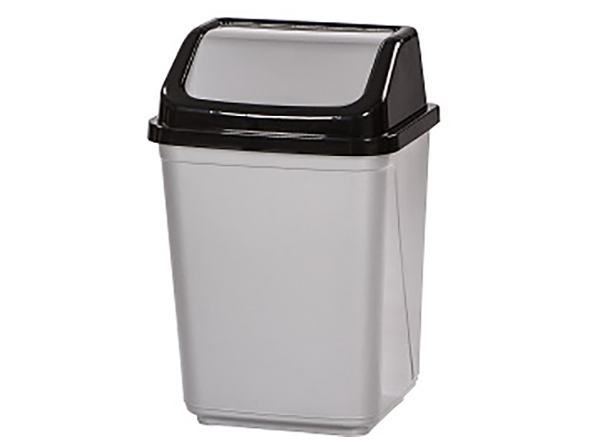 Контейнер для сміття Violet house Metalice Black з кришкою, 20л (колір сірий - чорний) 8690068956313