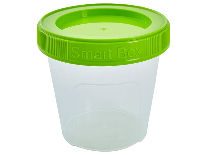 Контейнер Smart Box круглый, 500мл (цвет прозрачный оливковый) 124085