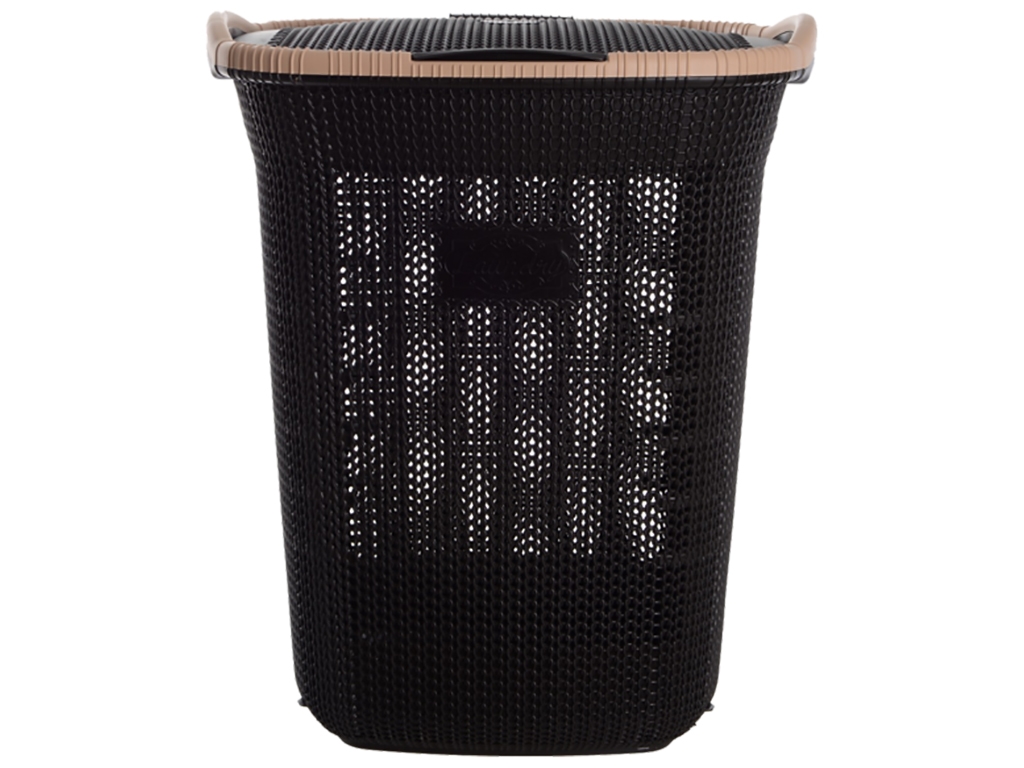 Корзина для белья Violet House 0261 Виолетта Brown, с крышкой, 65л, 8690070086398