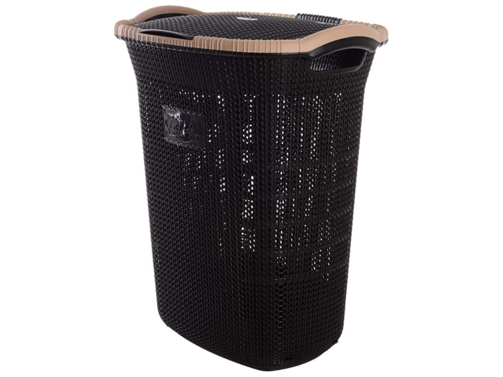 Корзина для белья Violet House 0261 Виолетта Brown, с крышкой, 65л, 8690070086398