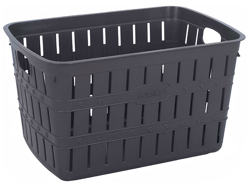 Кошик для білизни Violet House Бамбу, з ручками, 25×43×29см, 15л, колір антрацит