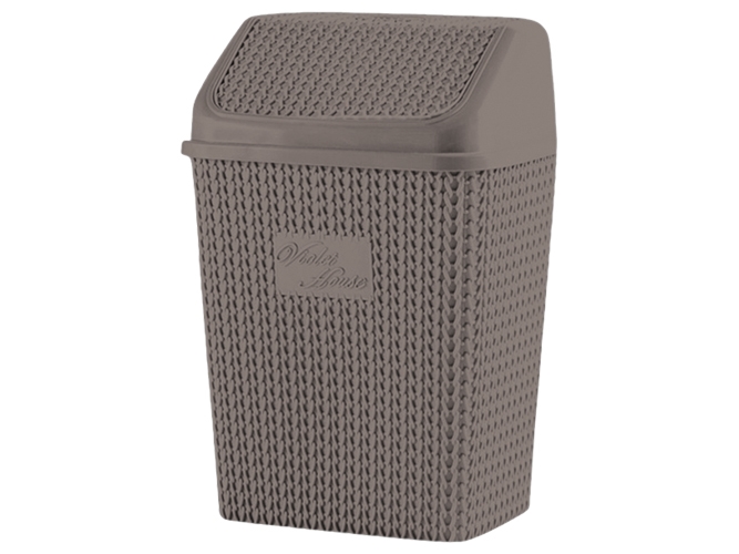Кошик для сміття Violet House 0026 Віолетта Brown, з кришкою, 10л, 8690070086497