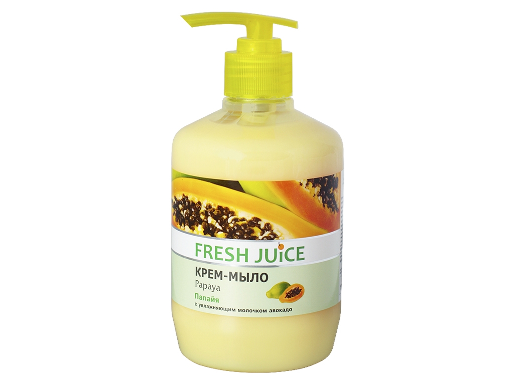 Крем-мыло жидкое Fresh Juice с увлажняющим молочком авокадо "Papaya" папайя 460мл