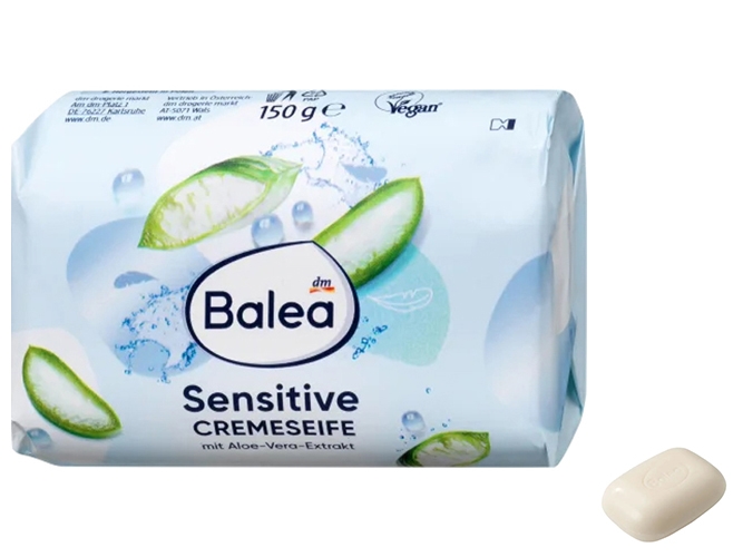Крем - мило тверде туалетне Balea Sensitive з екстрактом алое вера, 150г