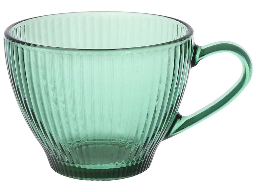 Кружка скляна, 430мл, колір - зелений