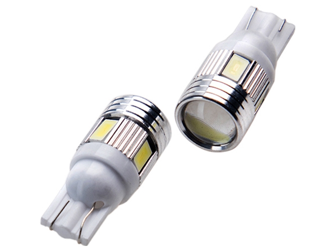 Лампа диодная T-10-6SMD-5630 линза, 0176/10217