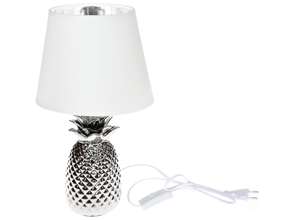 Лампа настільна Ананас з керамічною основою та тканинним абажуром
